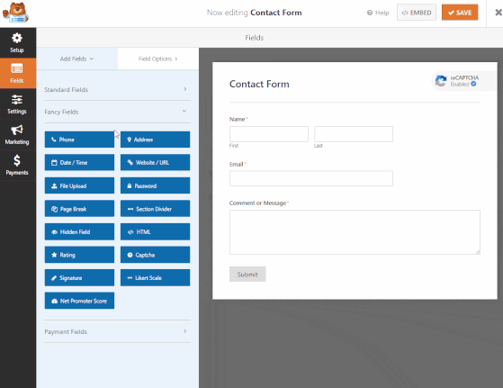 WPForms Review visual drag and drop form builder