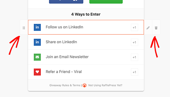 Linkedin Login - Create promotions and contests