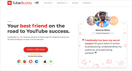 TubeBuddy video SEO tools