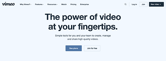 Vimeo video hosting