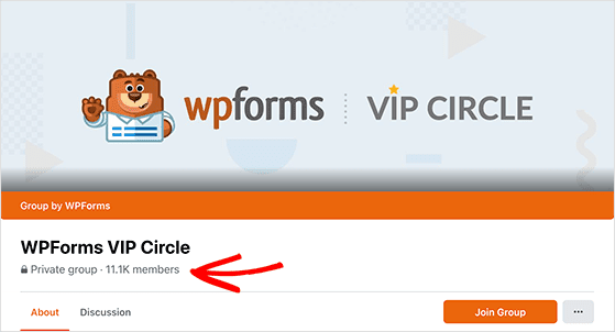 WPForms grew their facebook group with RafflePress monthly giveaways