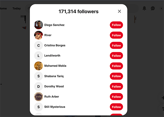 Follow your competitor's pinterest followers
