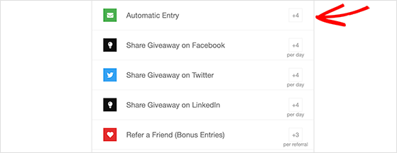 email newsletter giveaway action