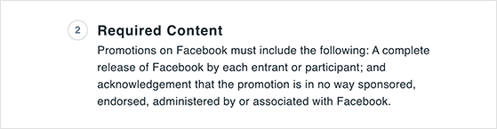facebook-waiver - RafflePress Facebook contest rules on required content