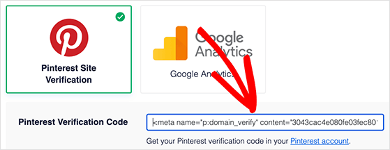 Verify your website on Pinterest