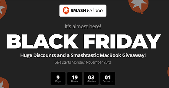 Smash Balloon black friday landing page