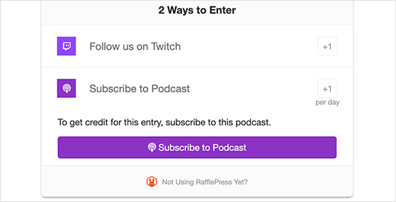 Subscribe to podcast entry