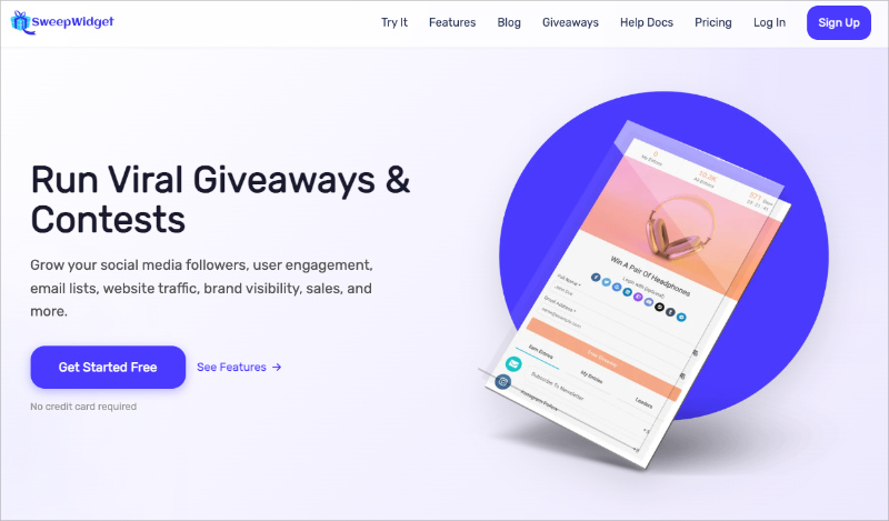 Sweepwidget giveaway tool