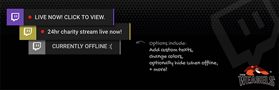 Stream status for Twitch WordPress plugin