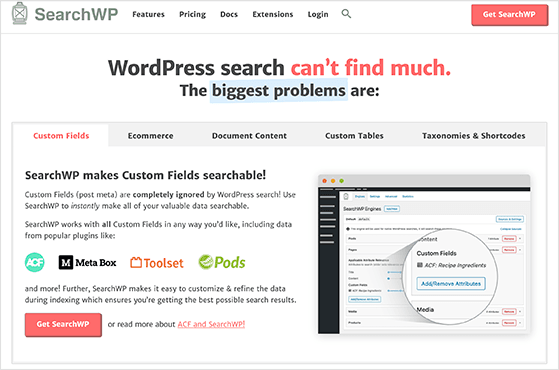 SearchWP is the best WordPress search plugin