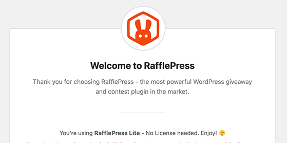 Welcome to your unlimited free trial of rafflepress