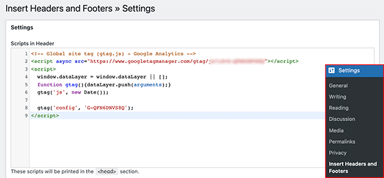 past your google analytics tracking code into the insert headers and footers plugin.