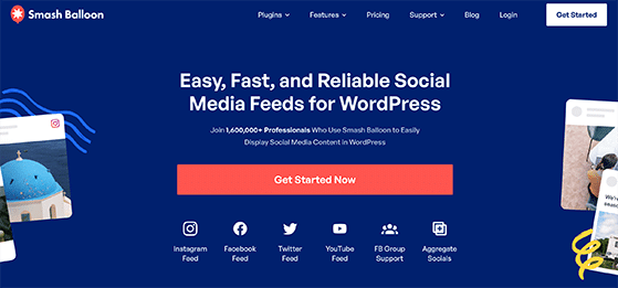 Smash Balloon is the best social media plugins for WordPress