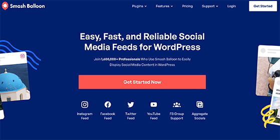 Smash Balloon social media feeds plugin for WordPress 