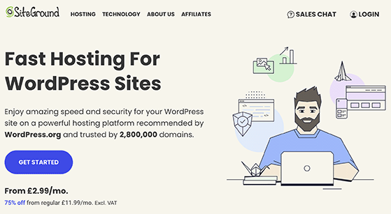 siteground WordPress hosting