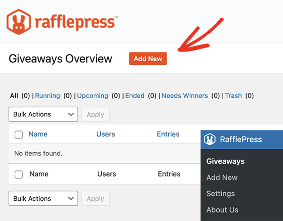 how to create a poll with RafflePress add new giveaway