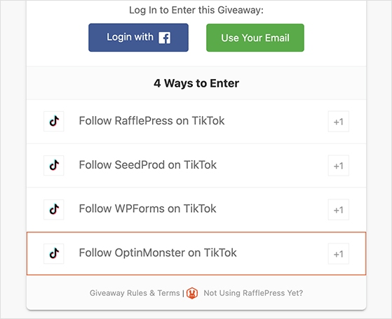 Follow multiple tiktok users