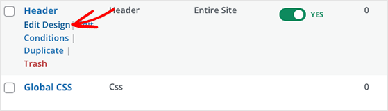 Edit WordPress header design