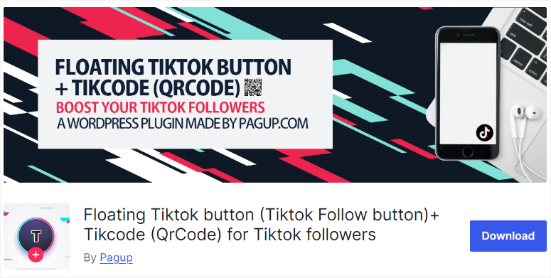 Floating TikTok button plugin for WordPress