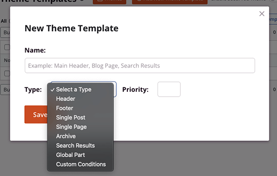 WordPress theme template files