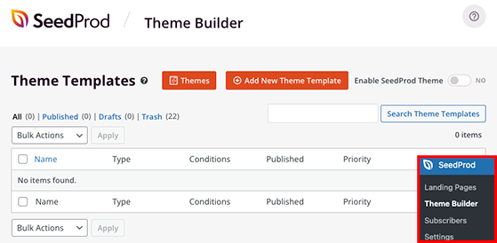 SeedProd theme builder