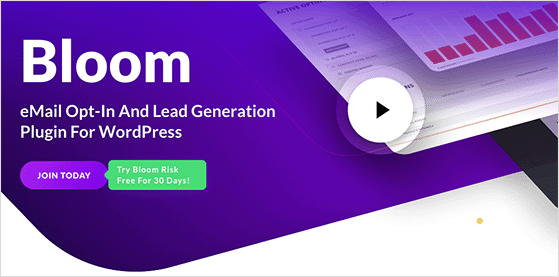 Bloom popular WordPress email capture plugin