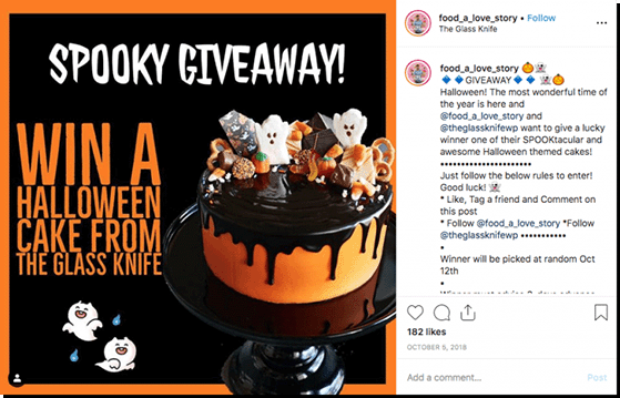 Halloween giveaway example