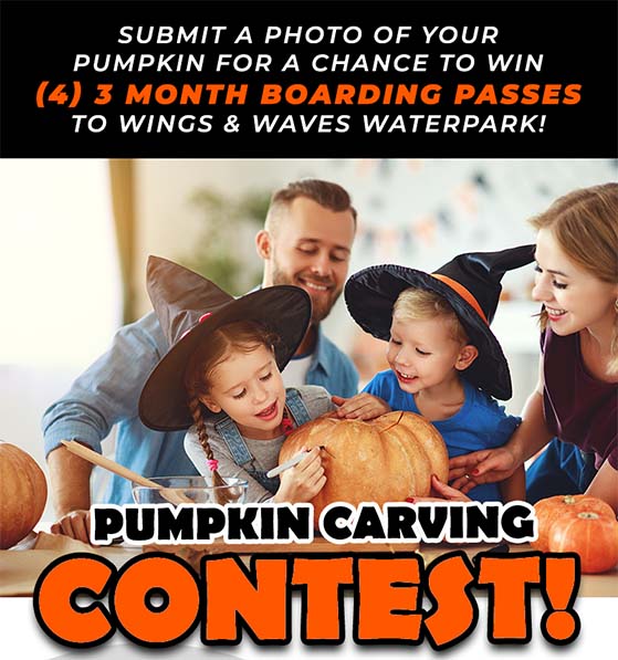 Wings and Waves Waterpark Halloween pumpkin carving contest