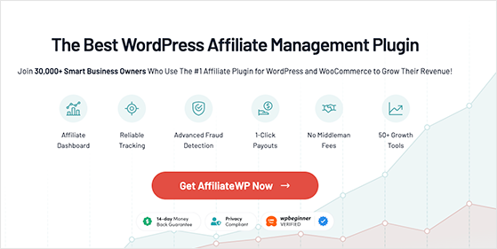 AffiliateWP best affiliate plugin to create affiliate program WordPress