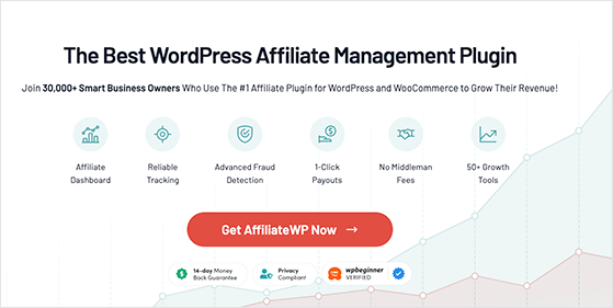 AffiliateWP homepage