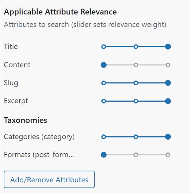 SearchWP weight attributes