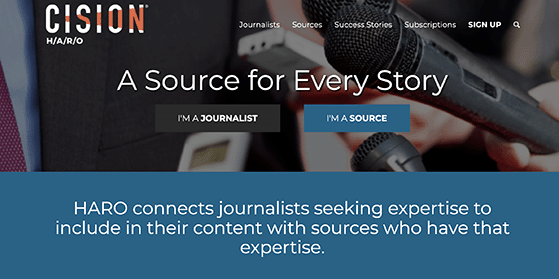 Help a Reporter Out homepage