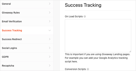 RafflePress giveaway success tracking