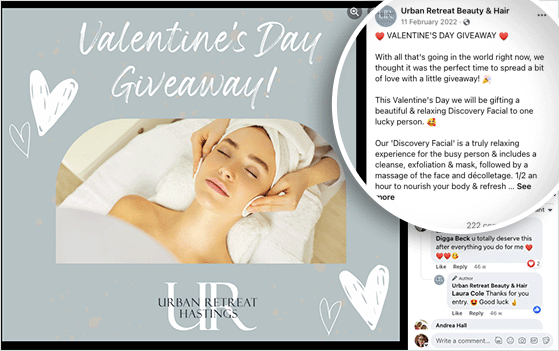 Valentine's day giveaway example