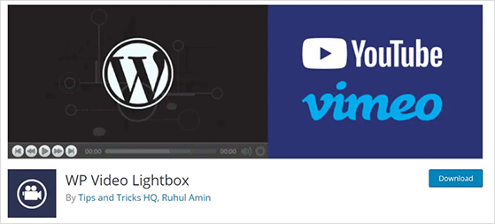 WP Video Lightbox plugin