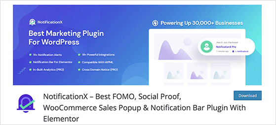 Notificationx WordPress fomo plugins