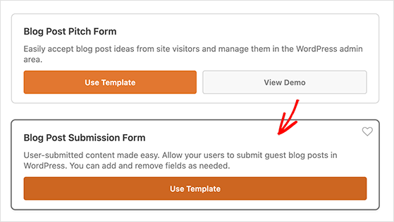 Blog Post Submission form template