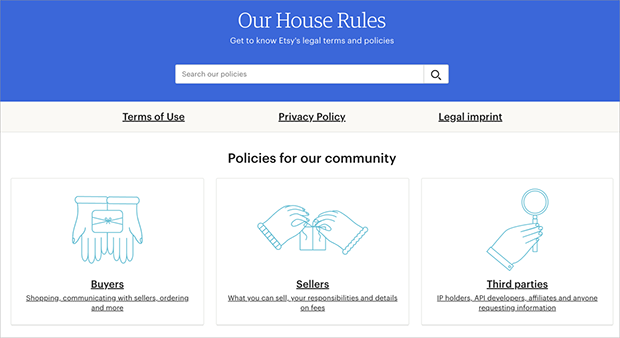 Etsy House Rules