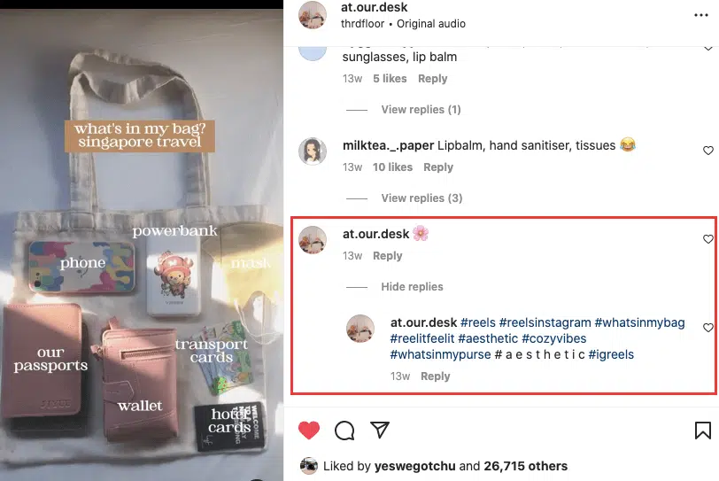Optimize Instagram reels with relevant hashtags to get more views