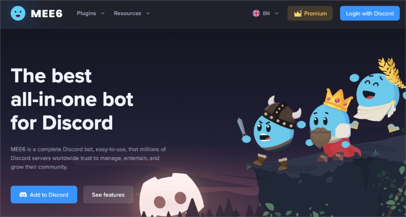 Mee6 Discord giveaway bot