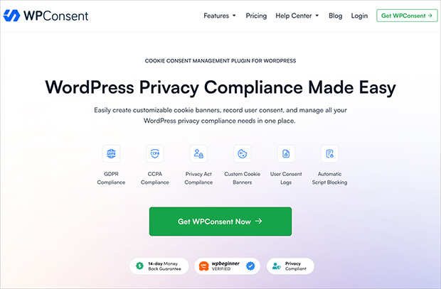 WPConsent GDRP Plugin