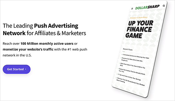 Pushnami push advertising network for affiliates and marketers