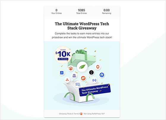 Eye-catching app design for the ultimate prize giveaway app!