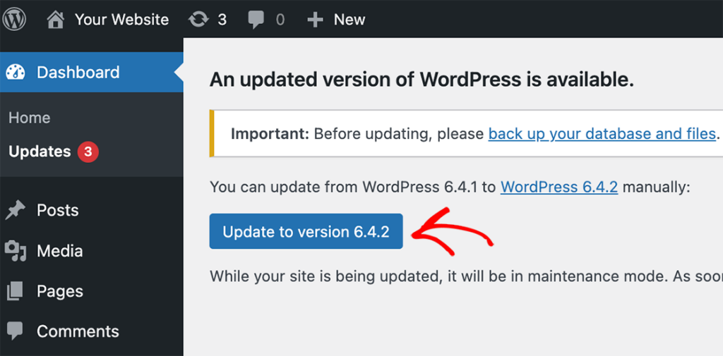 Update WordPress version to solve recaptcha not working