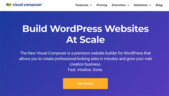 Visual composer website builder
