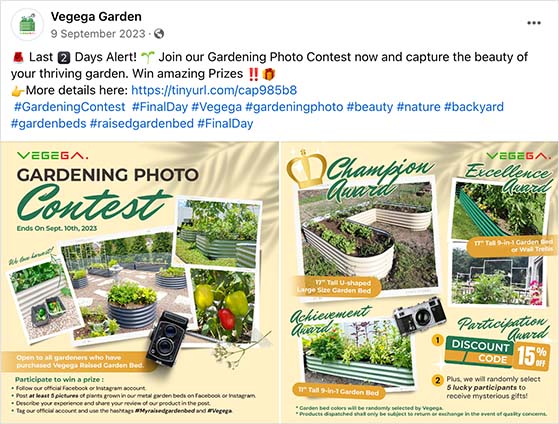 Gardening contest example