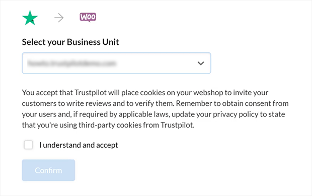 Connecting trustpilot to WooCommerce