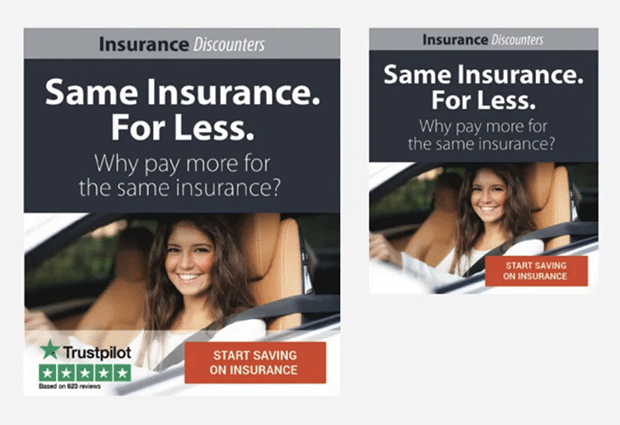 Trustpilot display ad vs normal display ad