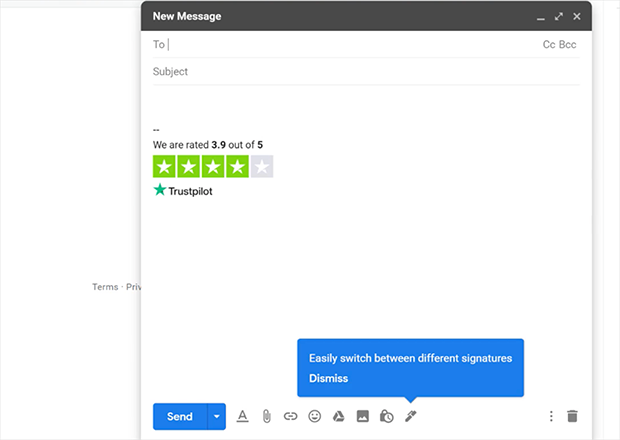 TrustPilot gmail signature example