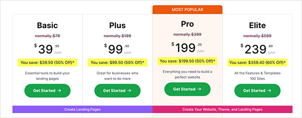 SeedProd Pricing Options